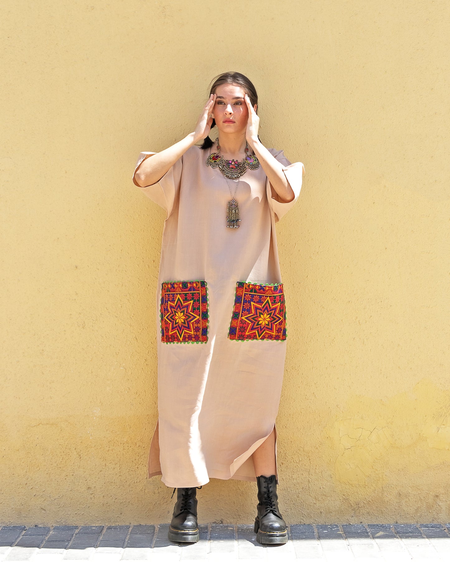 Ishq Pechaan | Embroidered Linen Shift Dress