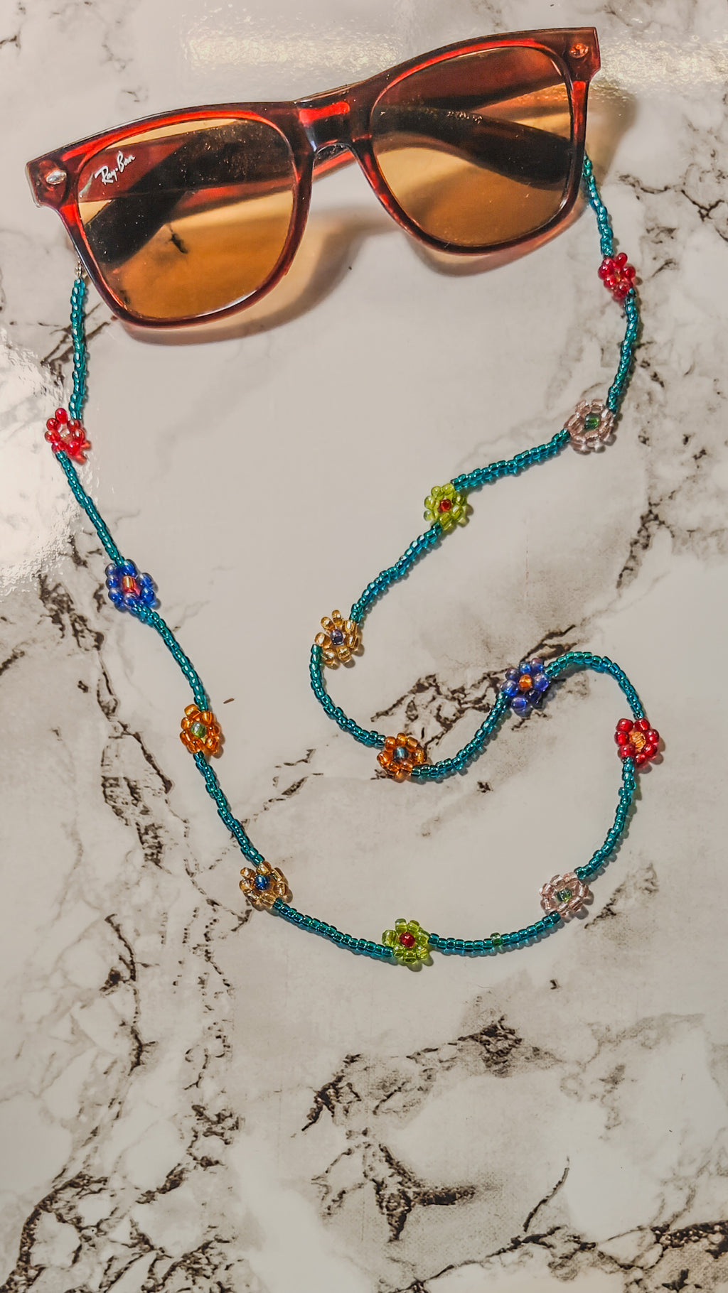 Fruit & Flower Beadwork Eyeglass Chain