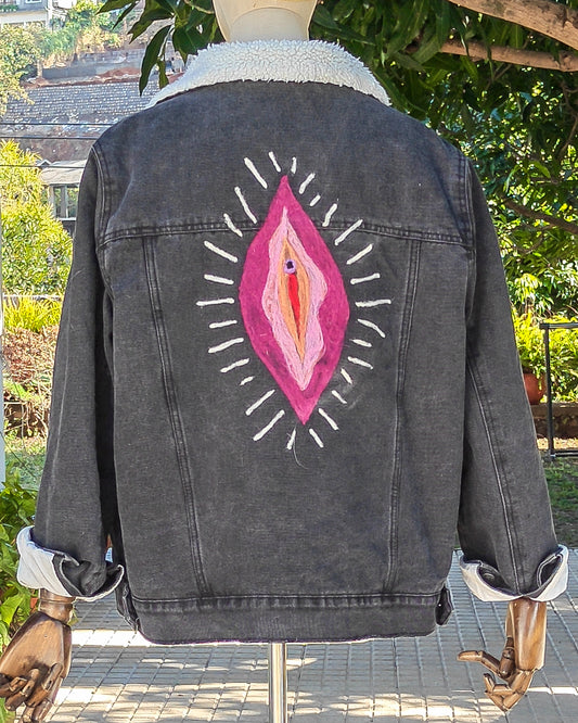 Yoni Shakti | Needle Felted Denim Jacket
