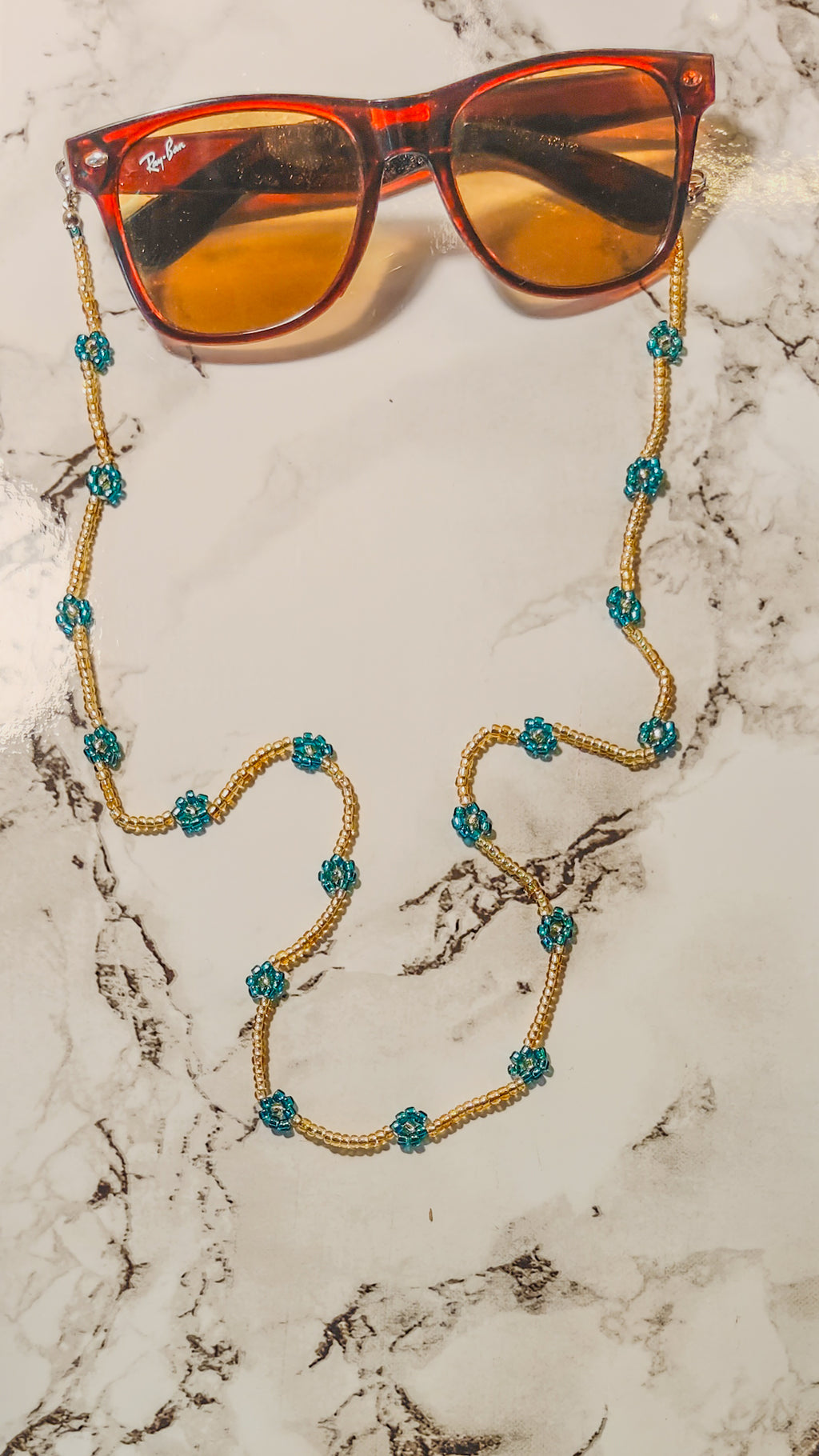 Fruit & Flower Beadwork Eyeglass Chain
