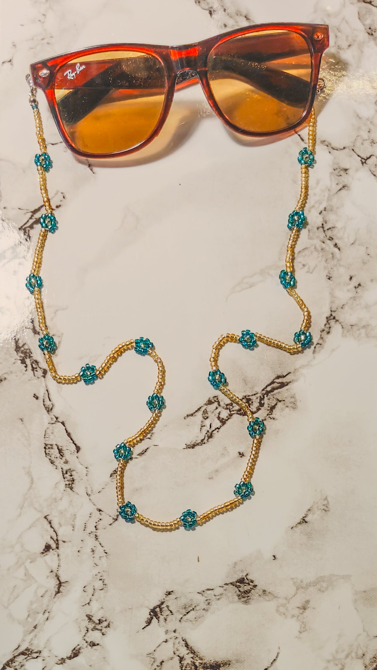 Fruit & Flower Beadwork Eyeglass Chain