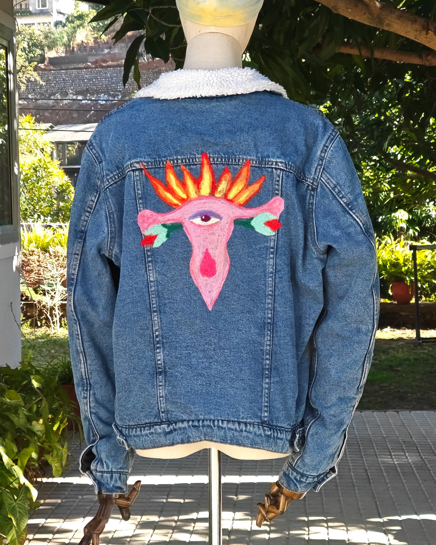 Choice is Freedom | Needle Felted Denim Jacket