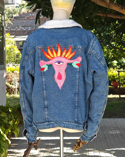 Choice is Freedom | Needle Felted Denim Jacket