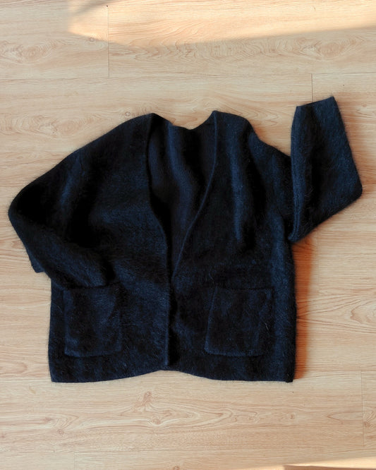 Brushed Knit Cozy Open-Front Cardigan Sweater | Size: 2XL