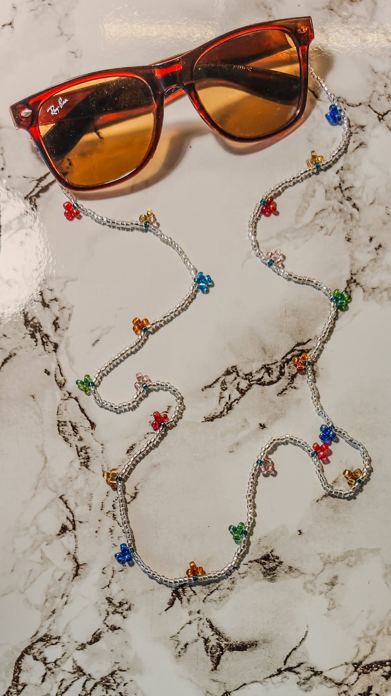 Fruit & Flower Beadwork Eyeglass Chain