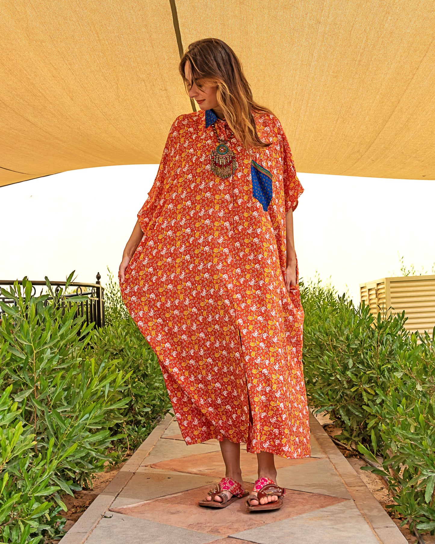Karasi | Cotton Caftan Dress
