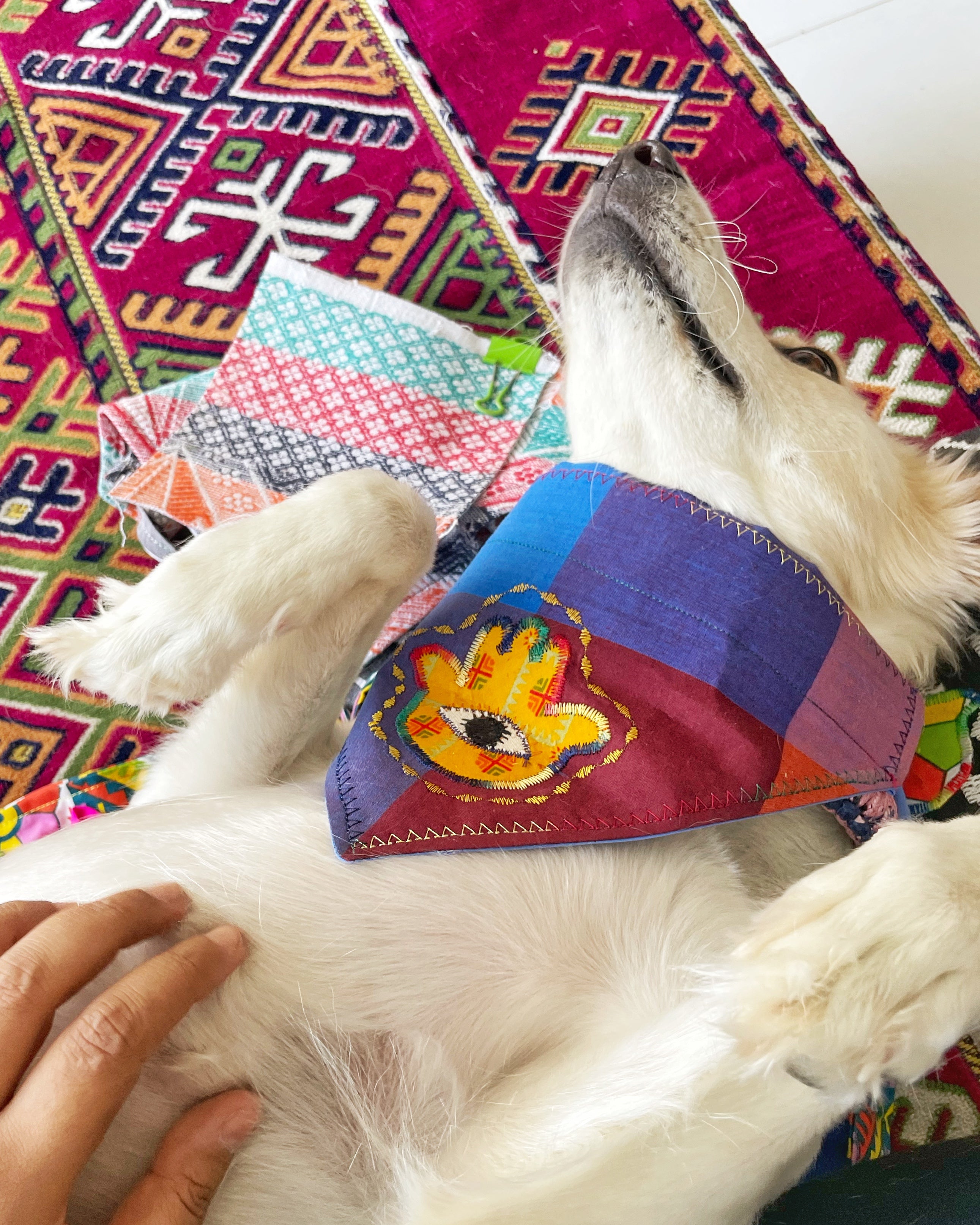 Khamsa Doggy Bandana | Blue