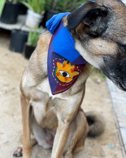 Khamsa Doggy Bandana | Blue